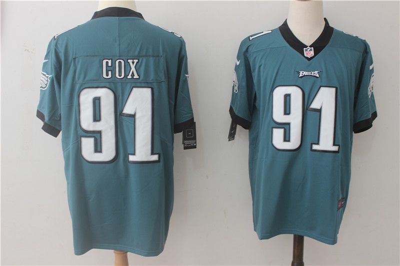 Men Philadelphia Eagles #91 Cox Green Nike Vapor Untouchable Limited NFL Jerseys->->NFL Jersey
